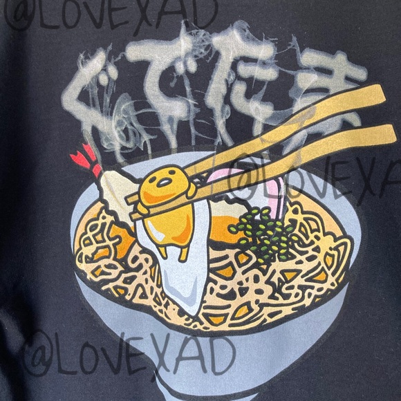 SOLD ‼️ Sanrio Gudetama lazy egg black hoodie sweatshirt - Picture 1 of 4